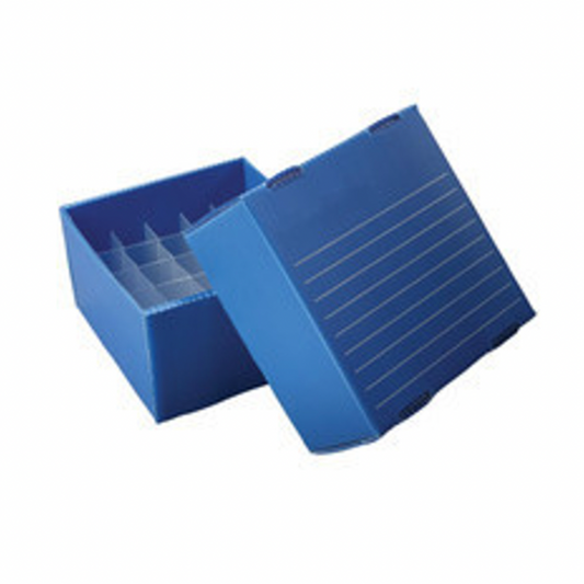 Corrugated Polypropylene Cryogenic Freezer Boxes Blue
