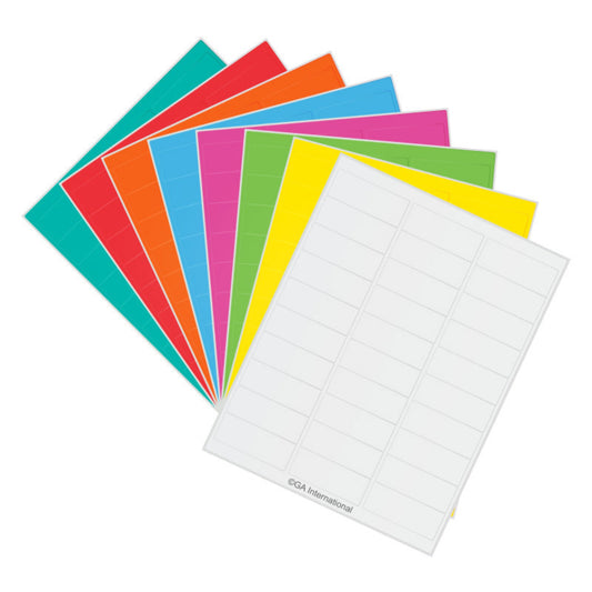Cryo Laser Labels – 2.63″ x 1″, 8 Assorted Colors