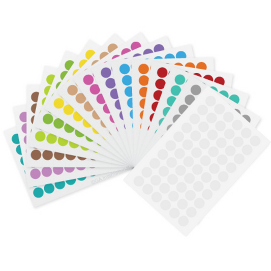 Cryogenic color dots - 0.5″ / 13mm, assorted colors